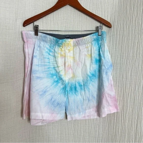 J.Crew Multicolor Tie-Dye Cotton Loungewear Shorts - Size XL - Picture 1 of 5